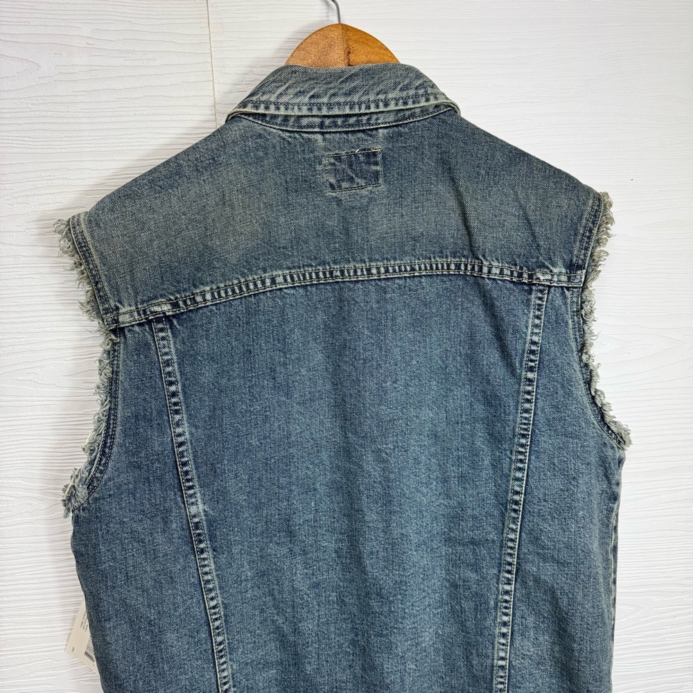 Vintage Calvin Klein Jeans Men's Dark Blue Denim Vest Dead Stock - Picture 13 of 13